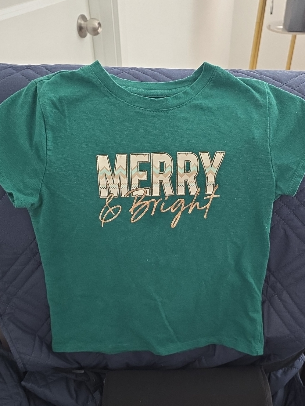 Epic Threads Green 'Merry & Bright' Short Sleeve Tee For Girls